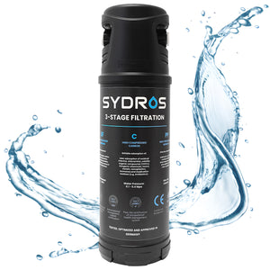 Sydros Performance drinking water filter 3-stage-filter for kitchen / camping